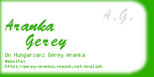 aranka gerey business card